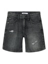 NAME IT KIDS - NKM SILAS LOOSE DNM L SHORTS 7998-BE NOOS - Dark Grey Denim