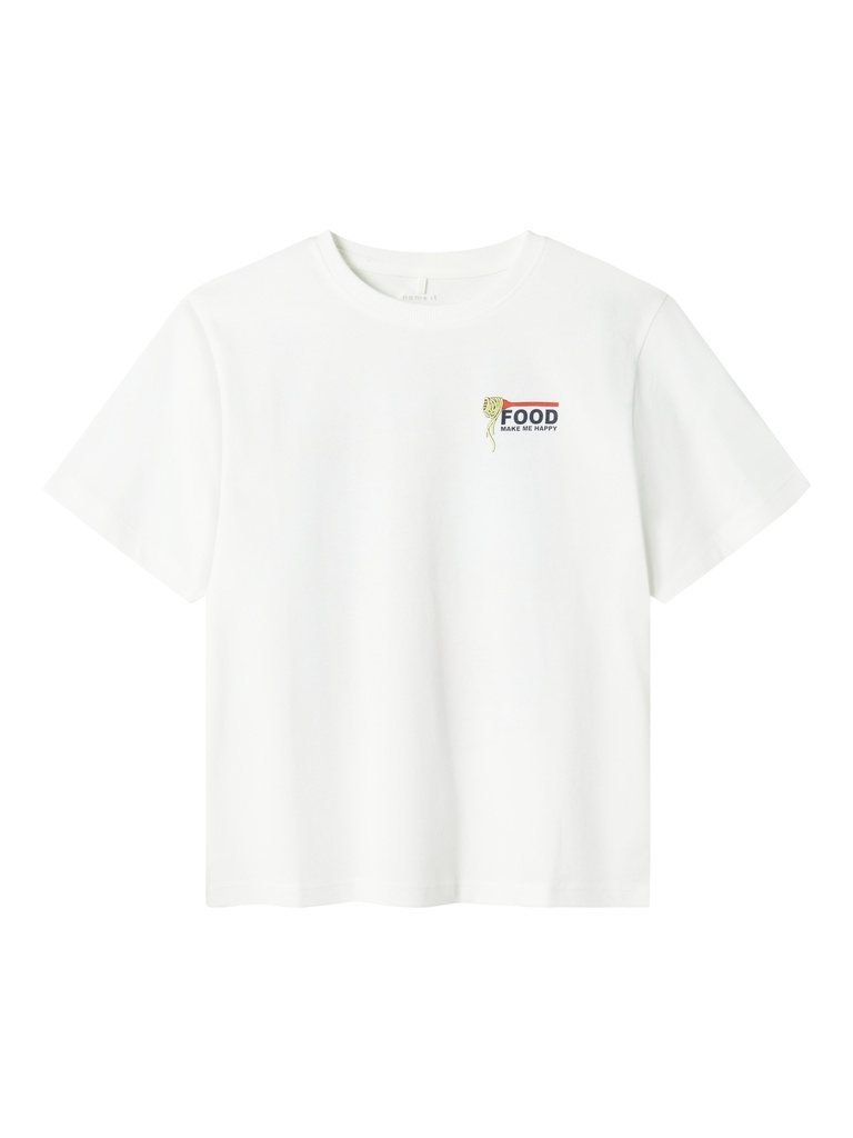 NAME IT KIDS - NKM FONNOT SS NREG TOP BOX - Bright White SPAGHETTI