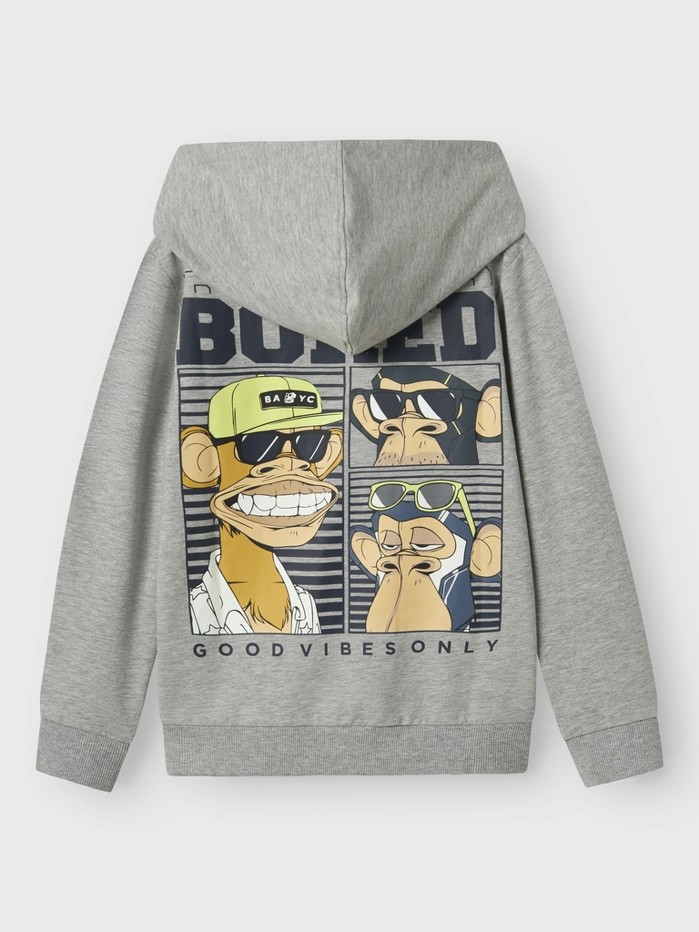 NAME IT KIDS - NKM MADDUX BOD NREG SWEAT WH UNB SKY - Light Grey Melange