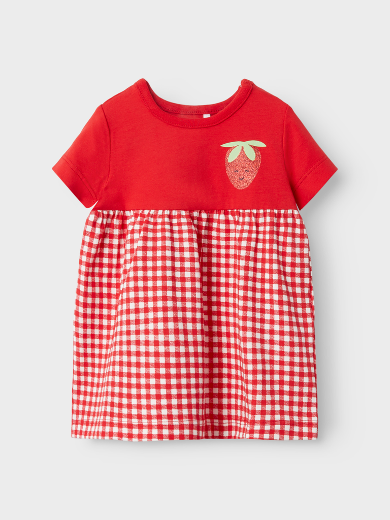 NAME IT BABY - NBF FUNNY SS DRESS BOX - Chinese Red
