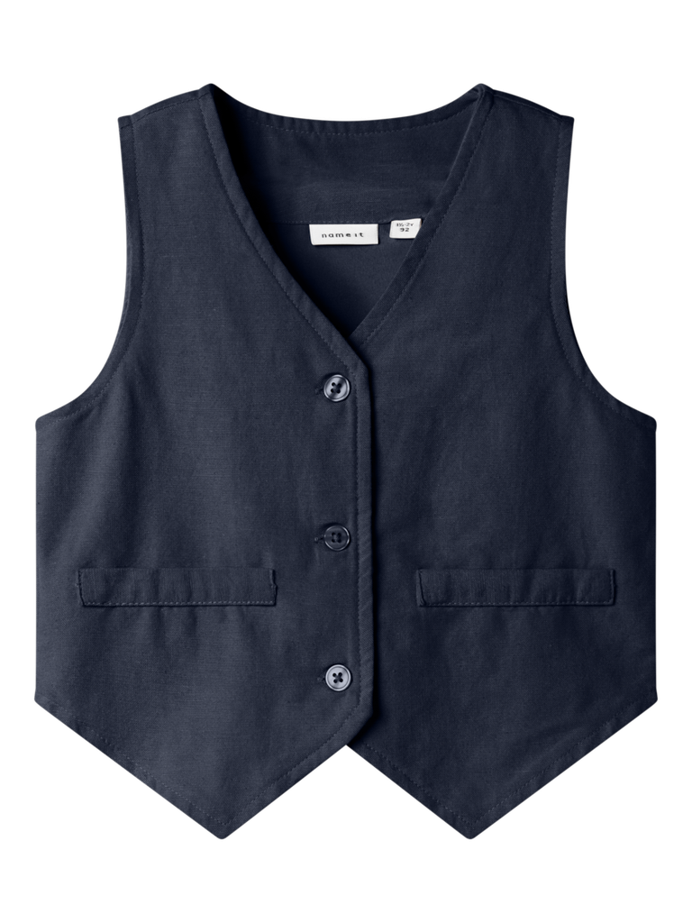 NAME IT MINI - NMM FAHER WAISTCOAT - Navy Blazer