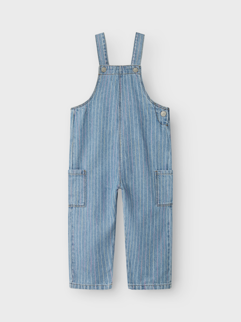NAME IT MINI - NMF MACIE STRIPE DNM OVERALL 4008-NM D - Light Blue Denim MULTI
