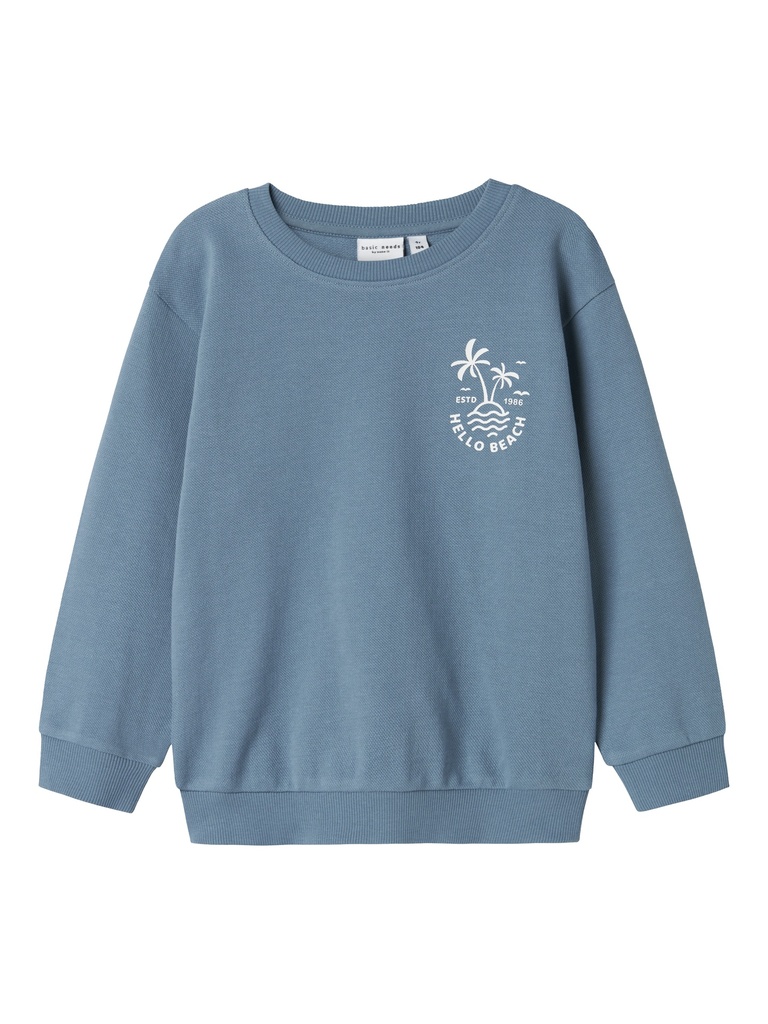 NAME IT MINI - NMM VASSE LS NREG SWEAT UNB - Spring Lake