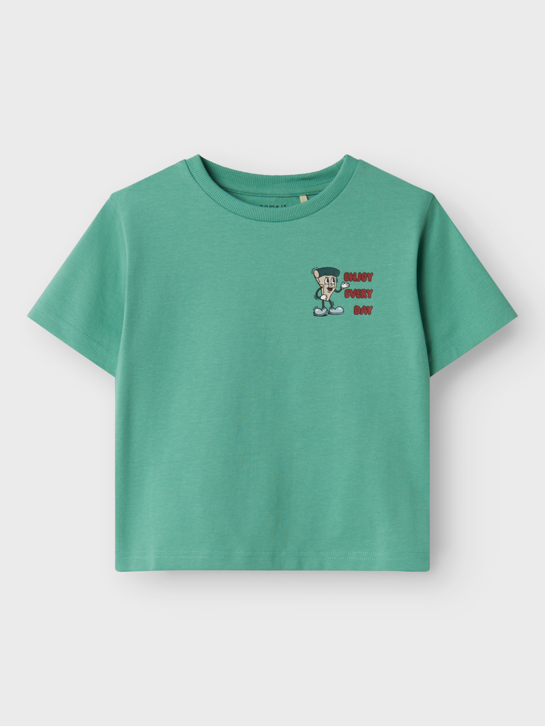 NAME IT MINI - NMM DAVID NREG SS TOP BOX - Creme De Menthe