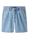 LMTD - NLF KIM DNM NW LONG PLEAT SHORTS - Medium Blue Denim