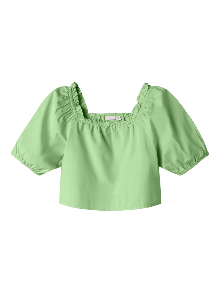 NAME IT KIDS - NKF FABOW CROPPED SS TOP - Arcadian Green