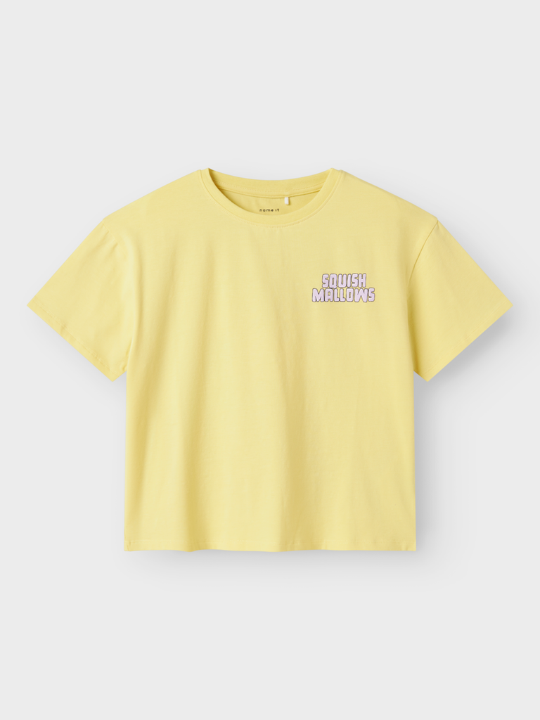 NAME IT KIDS - NKF MUBA SQUISHMALLOWS NREG SS TOP VDE - Chardonnay