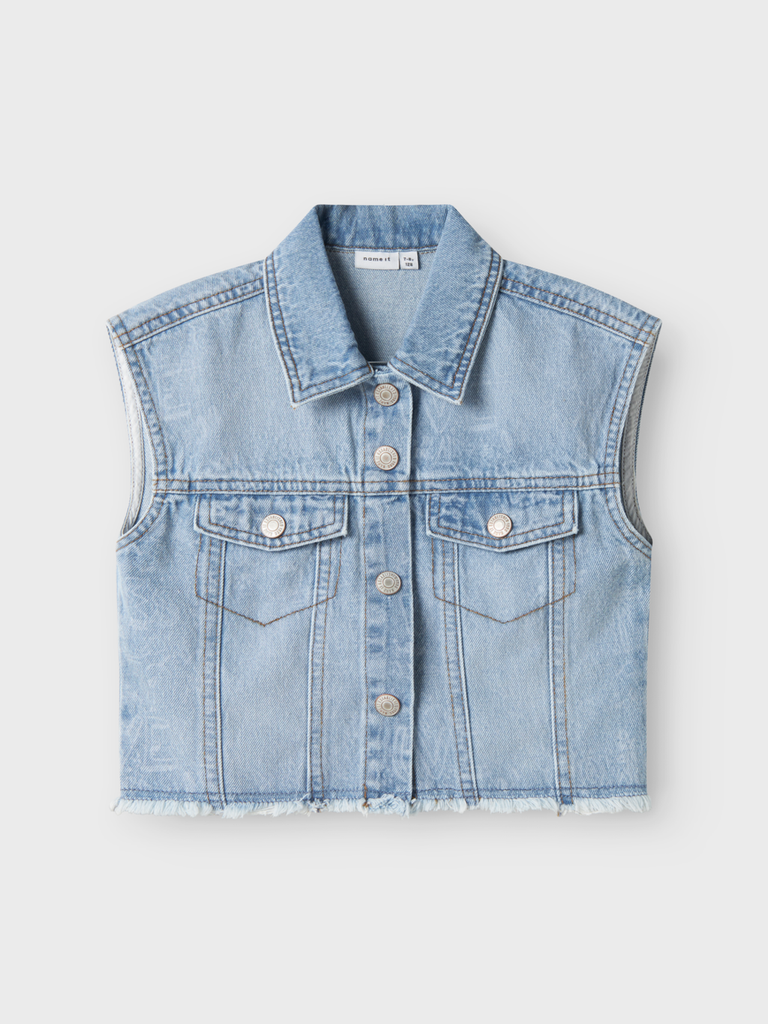NAME IT KIDS - NKF ANNA SL DNM VEST 4233-AP D - Light Blue Denim