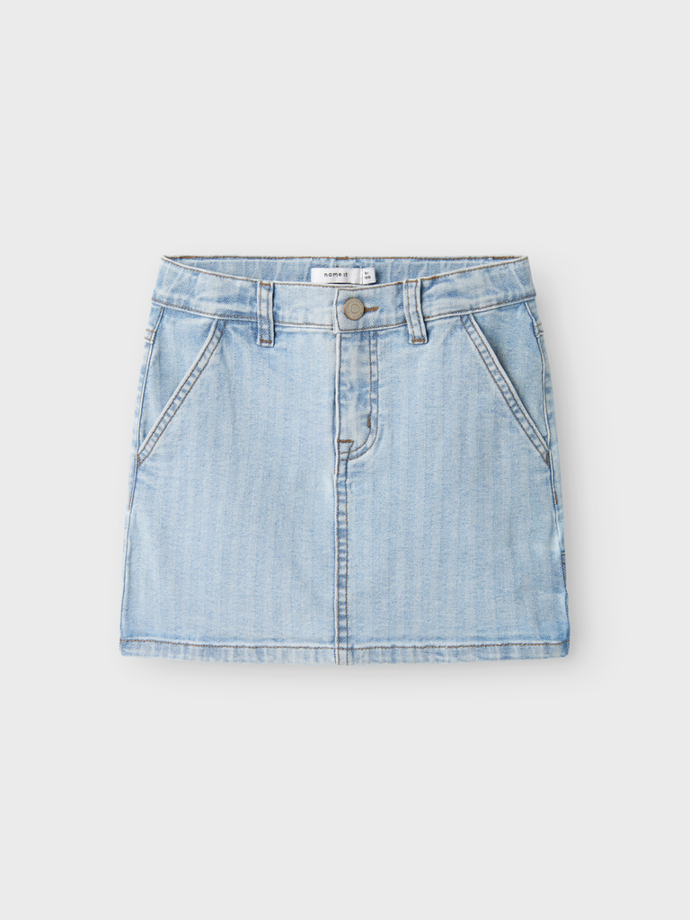 NAME IT KIDS - NKF AMELIA SHORT CAR DNM SKIRT 2588-NS D - Light Blue Denim -