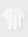NAME IT KIDS - NKF FALAURA SS NREG TOP BOX - Bright White BRIGHT GREEN
