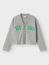 NAME IT KIDS - NKF DUK LS NREG SHORT CARDIGAN - Grey Melange
