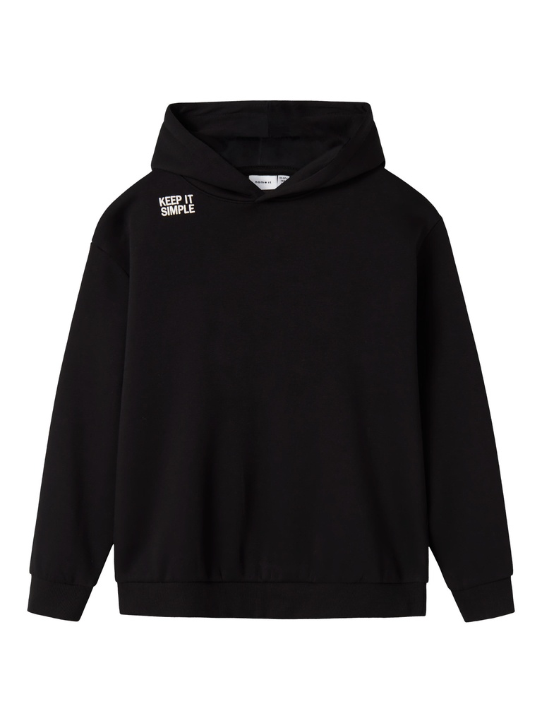 NAME IT KIDS - NKM OBRONX LS RLX SWE HOOD BRU BF - Black