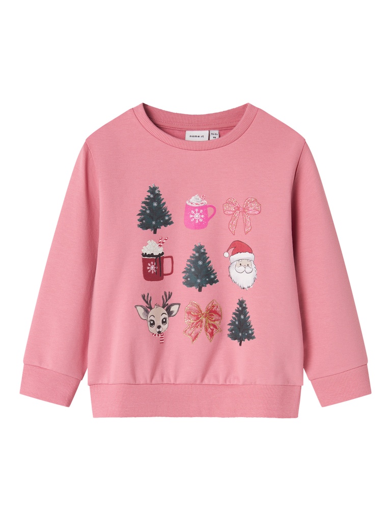 NAME IT MINI - NMF ROMIA LS NREG SWEAT BRU BOX - Wild Rose
