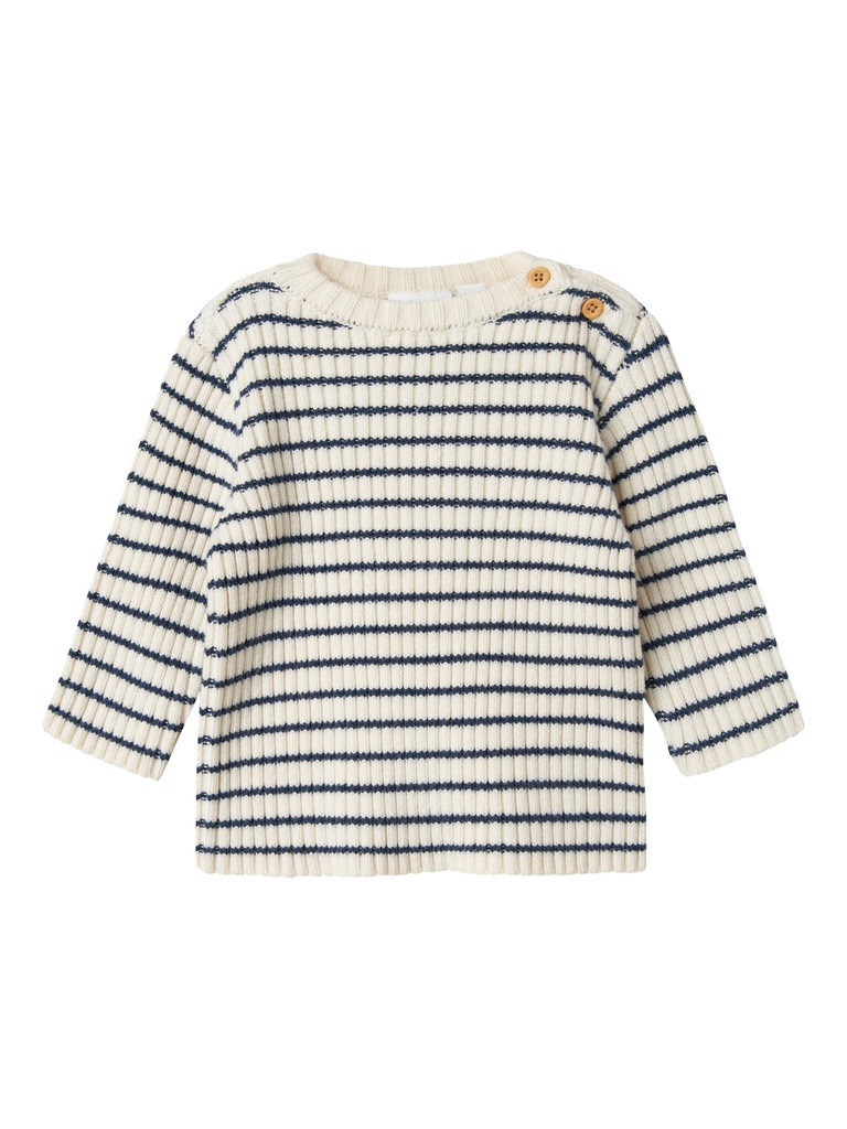 NAME IT BABY - NBM OSTRIPE LS KNIT - Insignia Blue CLOUD DANCER