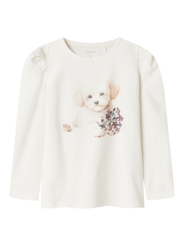 NAME IT MINI - NMF NINEA LS TOP - Cloud Dancer