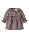 NAME IT BABY - NBF ONINKA LS DRESS - Seal Brown BURNISHED LILAC