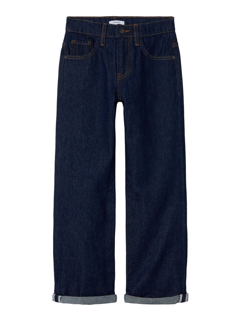 NAME IT KIDS - NKM RYAN STRAIGHT JEANS 2140-RM O - Dark Blue Denim UNWASHED