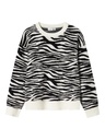 NAME IT KIDS - NKF ORKIDE LS KNIT BOX - Black ZEBRA