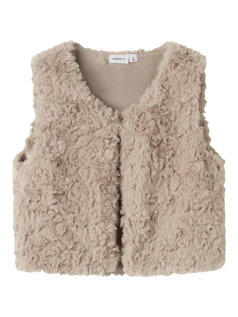 NAME IT MINI - NMF NANO FAKE FUR VEST - Island Fossil