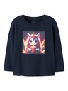 NAME IT MINI - NMF VOTEA LS NREG TOP - Navy Blazer Hot Cocoa Unicorn