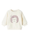 NAME IT BABY - NBF OLPA LS TEDDY SWEAT - Cloud Dancer
