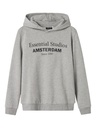 LMTD - NLM NESS LS BRU SWEAT W. HOOD NOOS - Grey Melange