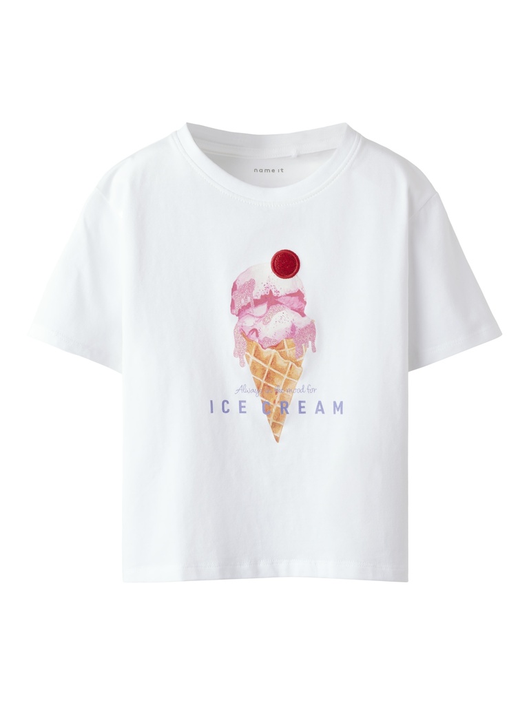 NAME IT MINI - NMF FININA SS NREG TOP - Bright White