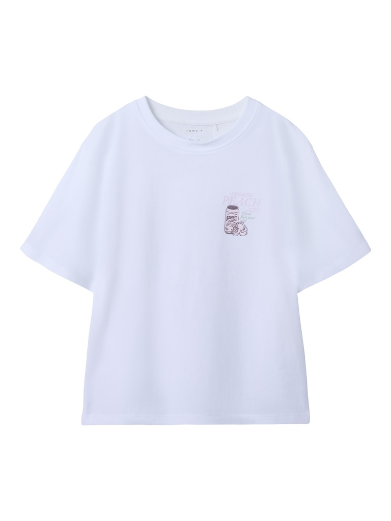 NAME IT KIDS - NKF DIANA NREG SS TOP - Bright White Peach