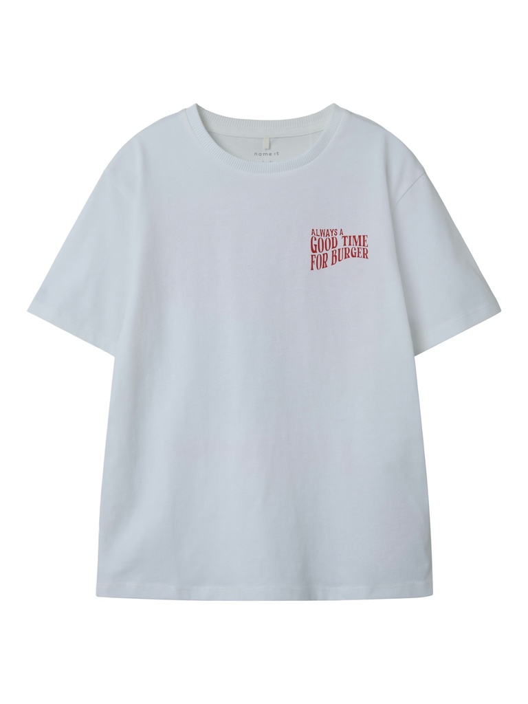 NAME IT KIDS - NKM DUSTER NREG SS TOP - Bright White BURGER