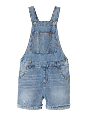 NAME IT KIDS - NKF NORA DNM SHORTS OVERALL 3266-OV J - Light Blue Denim