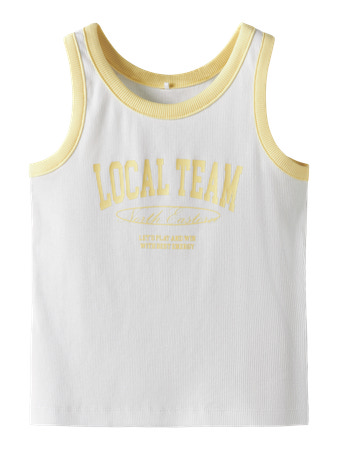 NAME IT KIDS - NKF HASINNA SHORT SLIM TANK TOP - Bright White