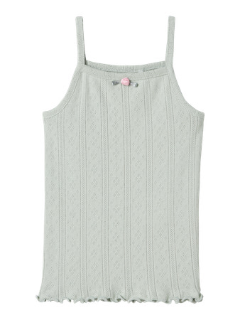 NAME IT MINI - NMF JSILKE SLIM STRAP TOP - Aqua Gray