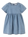 NAME IT MINI - NMF GEMMA LOOSE DNM DRESS 4070-OV H - Medium Blue Denim