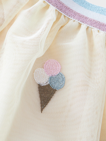 NAME IT MINI - NMF JISENE TULLE SKIRT - Bleached Sand