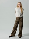 LMTD - NLF LEO TWI LW LC WIDE PANT - Silver Mink Leopard