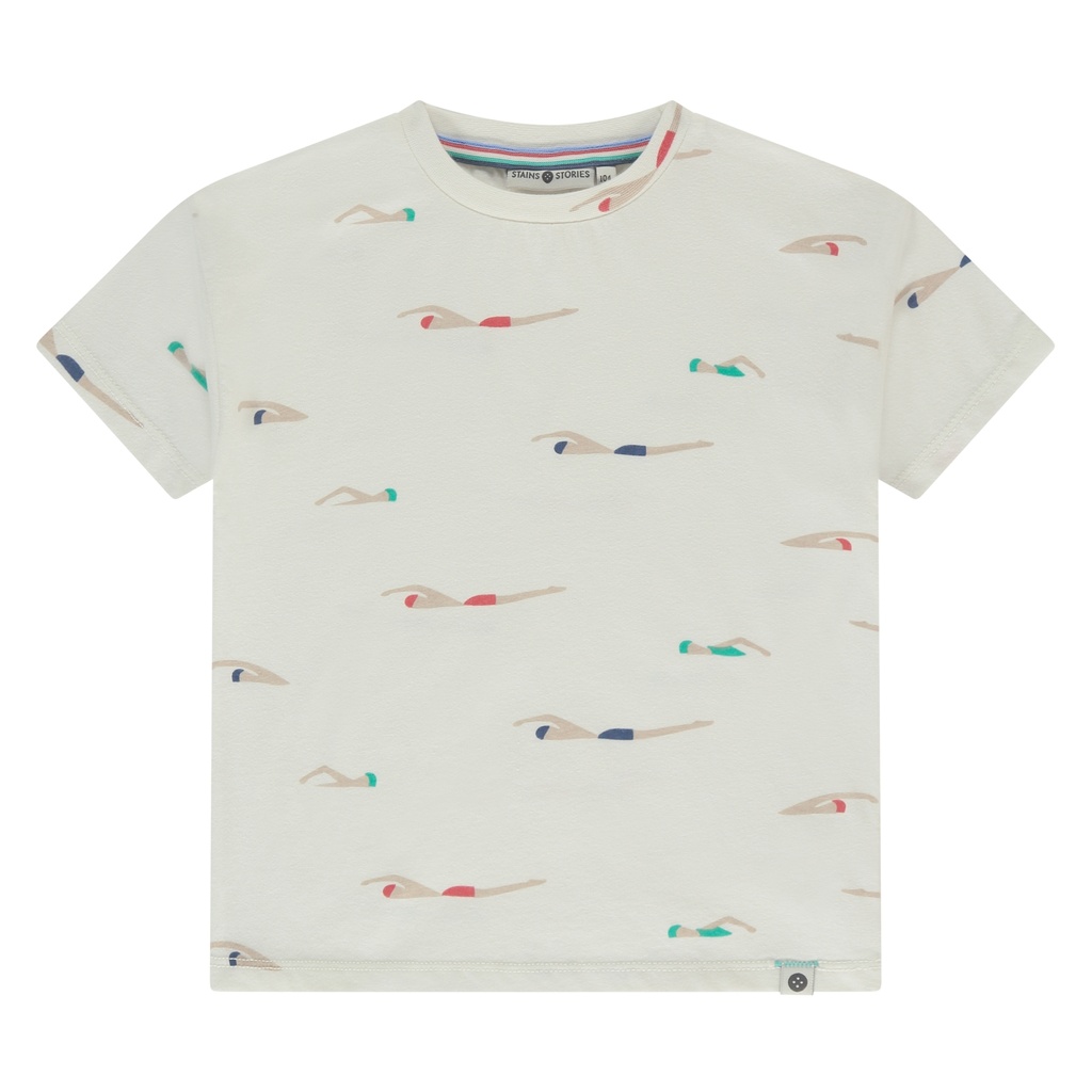 Stains & Stories - boys-t shirt short sleeve - off white - SSA25307653-SSA-00024