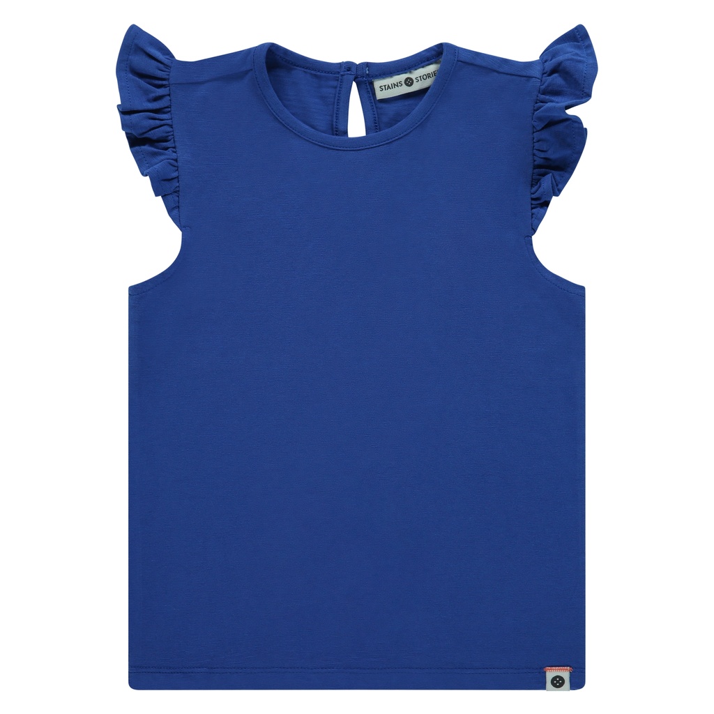 Stains & Stories - girls t-shirt short sleeve - cobalt - SSA25308640-SSA-00068