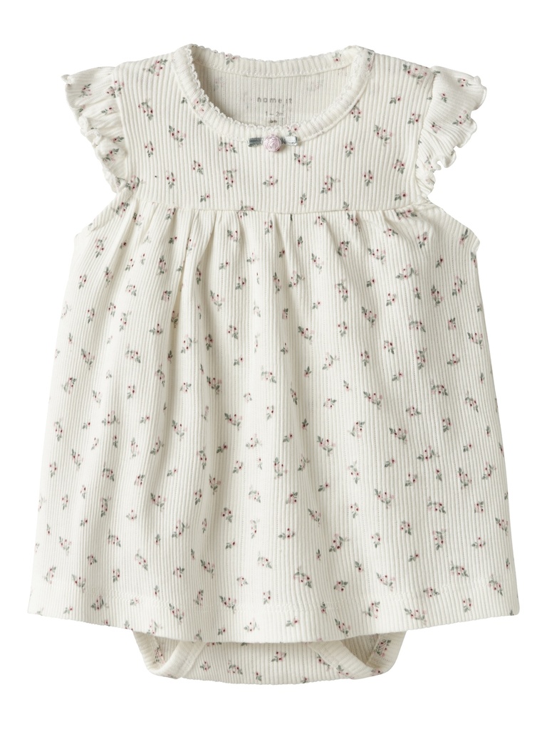 NAME IT BABY - NBF HOISE CAPSL BODY DRESS - Cloud Dancer