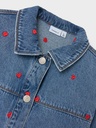 NAME IT KIDS - NKF MANDY DNM EMB JACKET 6772-ZA D - Medium Blue Denim HEART