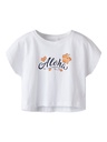NAME IT KIDS - NKF VILMA CAPSL CROP TOP F1 NOOS - Bright White Aloha