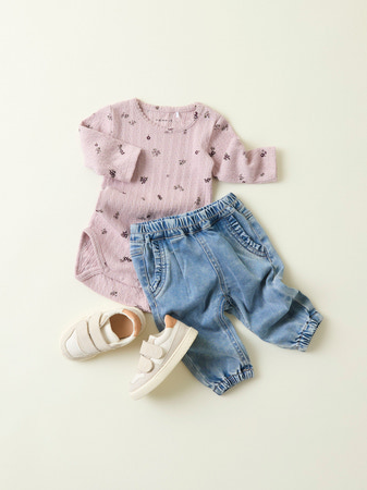 NAME IT BABY - NBF ROSE R FRILL JEANS 1550-TO NOOS - Medium Blue Denim