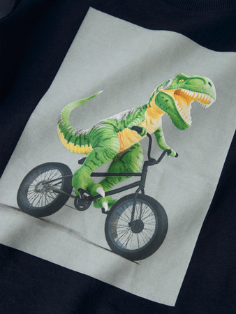 NAME IT MINI - NMM VOTO SS NREG TOP - Navy Blazer Dino Bike