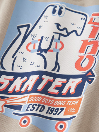 NAME IT MINI - NMM VASHA LS NREG SWEAT UNB - Peyote Skater Dino