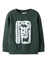 NAME IT MINI - NMM VODER LS NREG SWEAT BOX UNB - Garden Topiary Dino Doodles