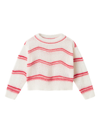 NAME IT MINI - NMF KARIMA LS KNIT - Cloud Dancer
