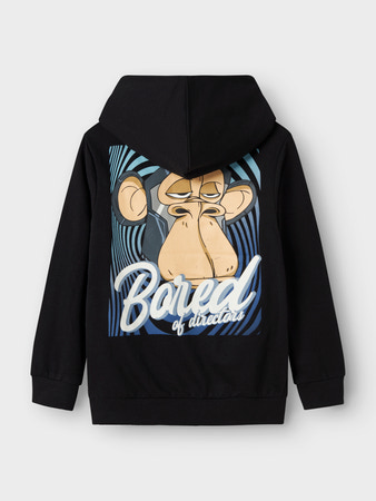 NAME IT KIDS - NKM JOKUM BOD NREG SWEAT WH UNB SKY - Black