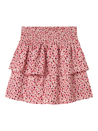 NAME IT KIDS - NKF KANVA SKIRT - Bright White FLOWER