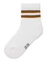 NAME IT MINI - NMM JANS SOCK - Bright White Dull Gold