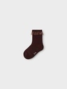 NAME IT MINI - NMF LOCKA 3P SOCK - Burnished Lilac Cloud Dancer + Seal Brown