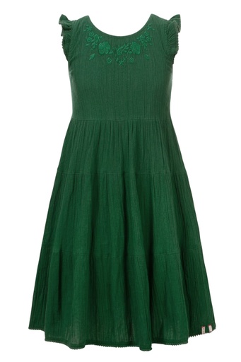 [8719645083331] Looxs - Little woven long dress - palm